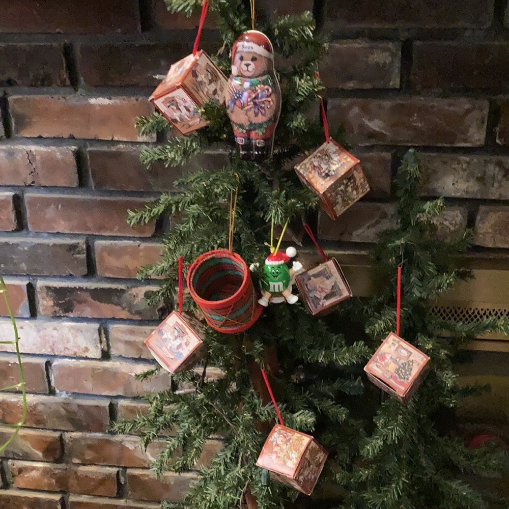 See's Candy Christmas ornaments bear and drum
